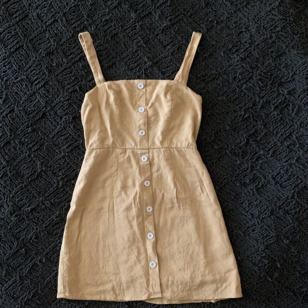 Yellow Mini Dress (Adjustable Straps)
